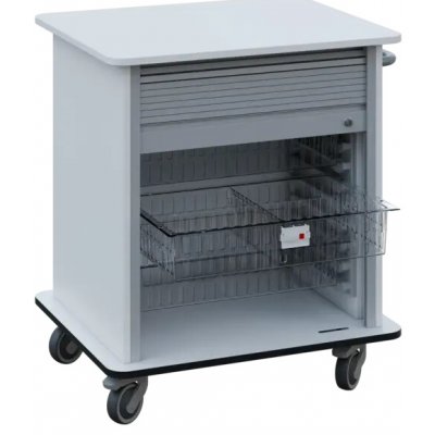 DEXTER 23 TRANSPARENT vozík boxový, roletový, nízký, 880x780x620 mm, bílá – Hledejceny.cz