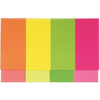 Kores Papírové neonové záložky, Kores, 20x50 mm, 4 barvy po 50 lístků (45104) – Hledejceny.cz