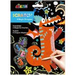 Škrabací obrázky 4 ks Drak – Zboží Mobilmania