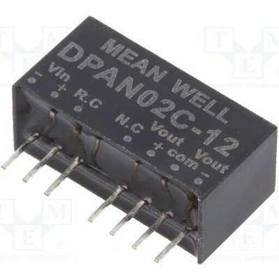 MEAN WELL DPAN02C-12 Měnič: DC/DC; 2W; Uvst: 36÷75VDC; Uvýst: 12VDC; Uvýst2: -12VDC; SIP8 – Hledejceny.cz