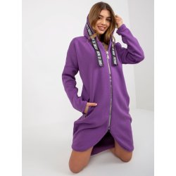 mikinové šaty na zip RV-BL-6683.00P viole