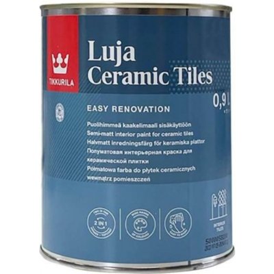 Tikkurila Luja Ceramic Tiles barva na keramické obklady Feuerrot Ohnivě červená RAL 3000 2.7 l – Zboží Dáma