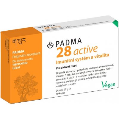 Padma 28 Active imunita a cévy s vitamínem C, 40 kapslí – Zbozi.Blesk.cz