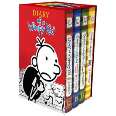 Diary of a Wimpy Kid Box of Books 1-4 Revised Kinney JeffPevná vazba