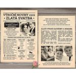Dárek k výročí svatby - noviny 1+1, ročník na přání – Hledejceny.cz
