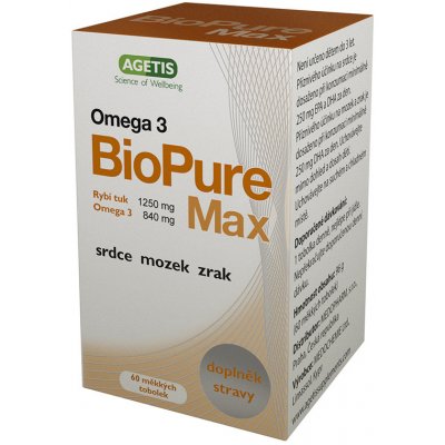 BioPure Max Omega 3 60 měkkých tobolek