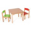 Dětský stoleček s židličkou Hajdalánek stolek Maty + židličky Luca červená zelená