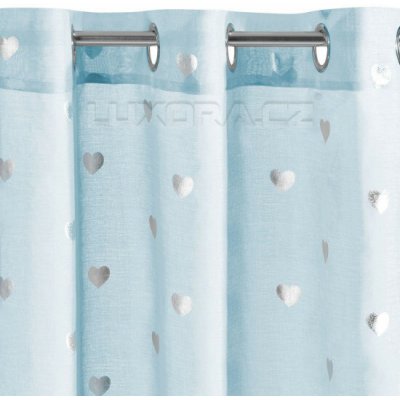 Závěs srdíčka modrý - 250 x 140 cm – Zboží Mobilmania
