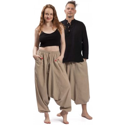 Harémové kalhoty Sultánky CLASSIC tmavě béžové – Zbozi.Blesk.cz