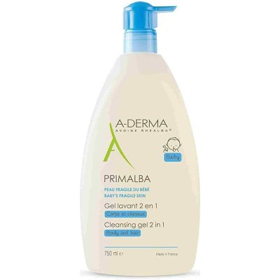 A-Derma Primalba Baby mycí gel na tělo a vlasy pro děti 750 ml – Zboží Dáma
