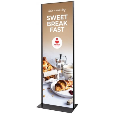 Jansen Display Totemový panel 70 x 200 cm Černý 732 x 2010 mm – Zboží Živě