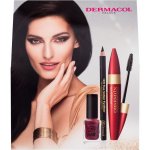 Dermacol Obsesión Volume & Lenght dámská odstín Black sada řasenka 12 ml + lak na nehty 5 Days Stay 11 ml 21 Monroe Red + tužka na oči 16H Matic 0,3 g 04 dárková sada – Zboží Mobilmania