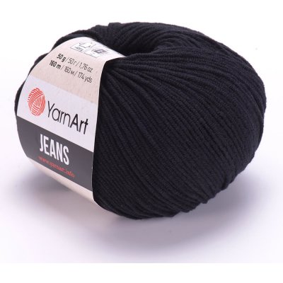 Yarn Art příze YarnArt Jeans 53 černá – Zboží Dáma