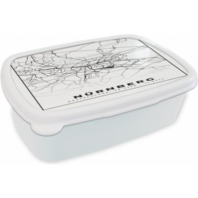 MuchoWow® Box na oběd BČervenázeit 11x17x6cm Mapa - Norimberk - Mapa města Dětský box na svačinu – Hledejceny.cz