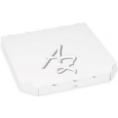 krabice na pizzu 300x300x30mm/100ks, zkosená, extra pevná, Bílá – Zboží Mobilmania