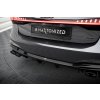 Nárazník Maxton Design vložka zadního nárazníku s imitacemi koncovek výfuku pro Audi A7 C8 S-Line, černý lesklý plast ABS, s chromovými koncovkami