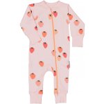 Bambusové dětské rostoucí pyžamo overal Geggamoja růžové Strawberry – Sleviste.cz