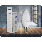 V-tac E14 LED žárovka 7W 600Lm , SAMSUNG chip, C37 Studená bílá – Zboží Mobilmania