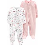 CARTER'S Overal na zip Sleep&Plays Pink Garden dívka LBB 2ks – Zboží Mobilmania