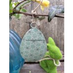 Dekorace vajíčko plechové závěsné 10 cm x 7 cm aqua – Hledejceny.cz