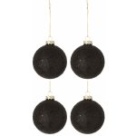 4ks černé vánoční koule Baubles stars black Ø 10cm J-Line by Jolipa – Hledejceny.cz