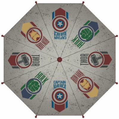 CurePink Marvel Avengers deštník automatický šedý