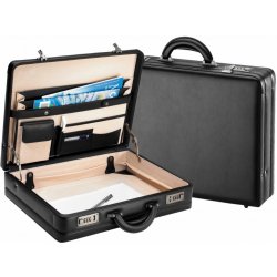 D&N pánský pracovní kufr kožený 2665-01 černý