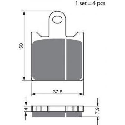 Přední brzdové destičky Goldfren Kawasaki GTR 1400 2007-2011 směs S3 | Zboží Auto