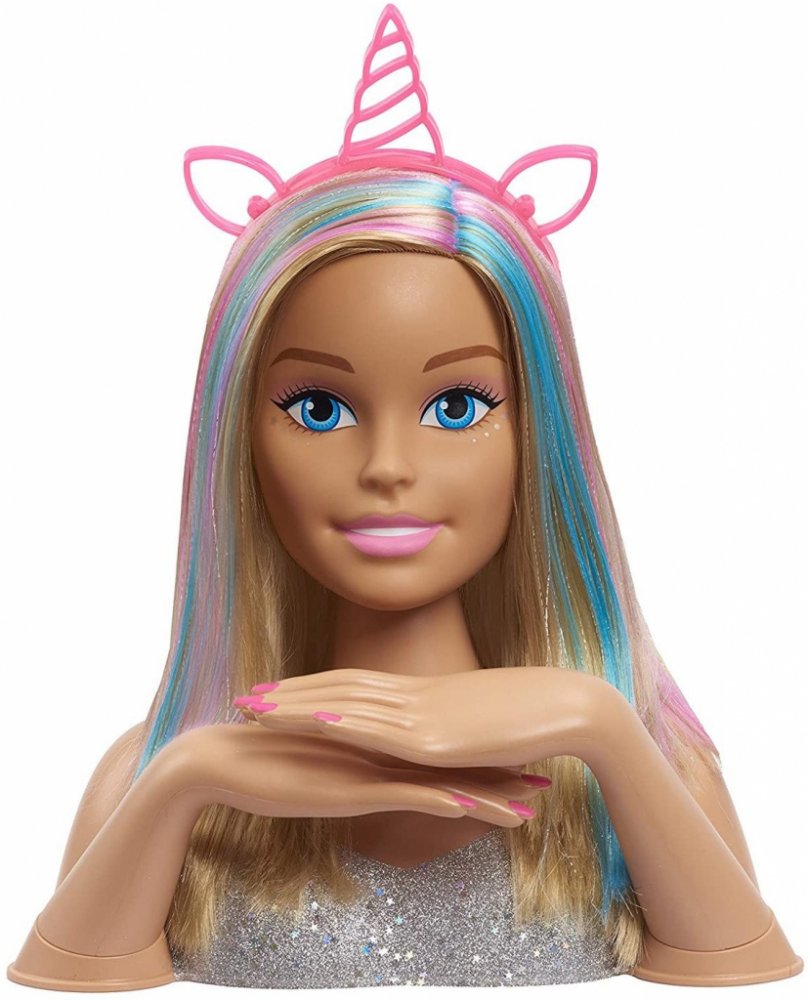 Barbie česací hlava 30 x 25 cm s doplňky | Srovnanicen.cz