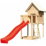 KARIBU domek FRIEDA 91177 + červená skluzavka – Zboží Dáma