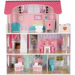 KIK Domeček pro panenky LED s příslušenstvím 70 cm – Sleviste.cz