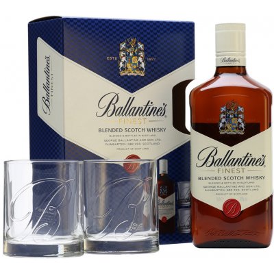 Ballantine's Finest 40% 0,7 l (kazeta 2 sklenice) – Zbozi.Blesk.cz