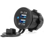 AMIO Vodotěsná nabíječka s modrým LED indikátorem 4,2A 2xUSB 12/24V – Zboží Živě