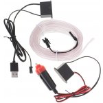 KIK KX4955 LED ambientní osvětlení pro auto/auto USB/12V páska 5m bílá – Zboží Mobilmania