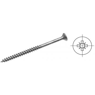 Strong Vrut zápustná hlava částečný závit PZ zinek bílý 4 x 60/36 mm PZ2 (400ks) – Hledejceny.cz