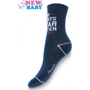 NEW BABY dětské bavlněné ponožky tmavě modré sports player modré