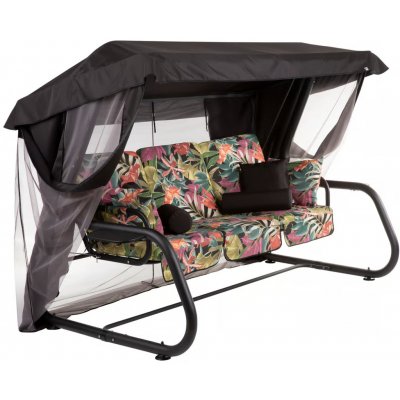 PATIO Venezia Lux Black Edition s moskytiérou, polštářky a bočními stolky G052-23IB 448546 – Zboží Mobilmania