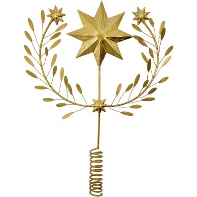 House Doctor Vánoční ozdoba / špice na stromeček Top Star Golden, zlatá barva, kov – Hledejceny.cz