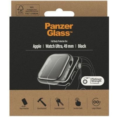 PanzerGlass Full Protection černý, Apple Watch Ultra/Ultra 2 49mm 3678 – Zboží Mobilmania