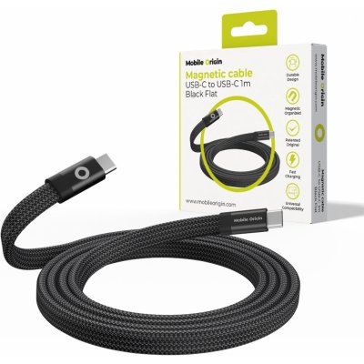 Mobile Origin MCF-USBC-1M-BLK USB-C to USB-C, 1m, černý – Zbozi.Blesk.cz