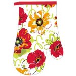 TORO CHŇAPKA KUCHAŘSKÁ BEZ MAGNETU 18X27 ČERVENÉ KVĚTY – Zboží Dáma