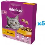 WHISKAS Senior suché krmivo s lahodným kuřecím masem pro starší kočky 5 x 0,8 kg – Hledejceny.cz