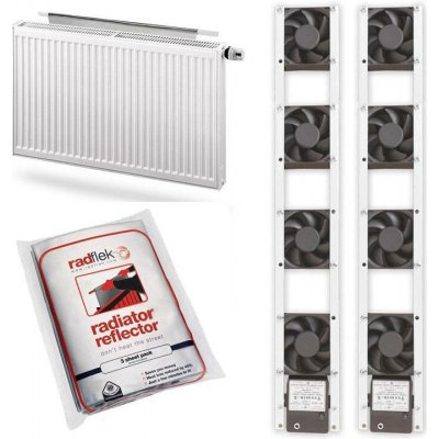 CEL Šumperk Sada 2x ventilátorů Termík 4 + úsporné radiátorové fólie RADFLEK – 3 kusy v balení – Sleviste.cz