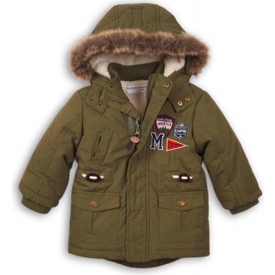 Minoti kabát chlapecký zimní Parka GREAT 2 khaki