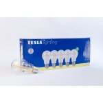 Tesla LED žárovka FILAMENT BULB, E27, 7.2W, 230V, 806m, 25 000h, 2700K teplá bílá, 360st,čirá 5ks – Sleviste.cz