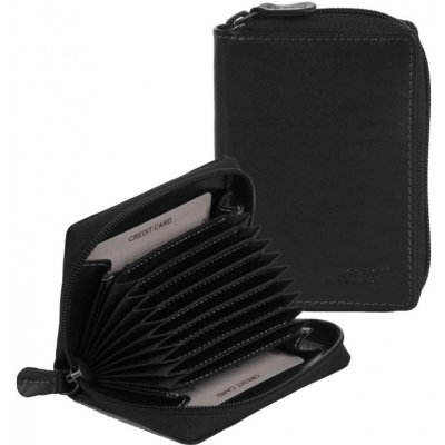 LAGEN Lagen Kožené zipové pouzdro na karty 5015/T černé – Zboží Mobilmania