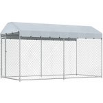Greatstore Venkovní psí kotec se stříškou 382 x 192 x 225 cm – Sleviste.cz