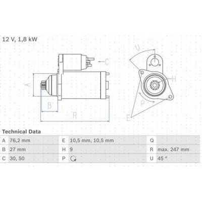 BOSCH 0 986 018 410 Startér (0986018410) – Zbozi.Blesk.cz