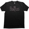 Pánské tričko s potiskem The Beatles tričko Drop T Logo Embroidered Eco Friendly Black