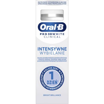Oral-B Pro 3D White Clinical Zářivý lesk 75 ml – Hledejceny.cz